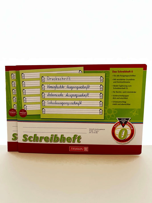 A5 Brunnen Premium Schreibheft im 2er Set, Lineatur 0, 16 Blatt