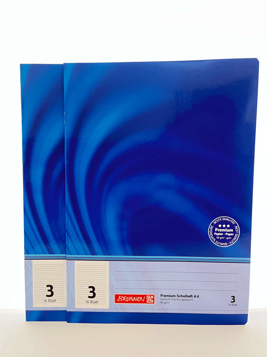 Brunnen-Schulheft-Typ3-16-Blatt-zwei-Stueck-A4