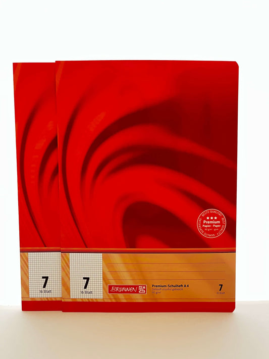Brunnen-Schulheft-Typ7-16-Blatt-zwei-Stueck-A4