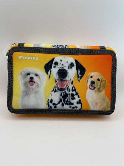 Donau-Maeppchen-Schueleretui-gefuellt-Hunde-vorne